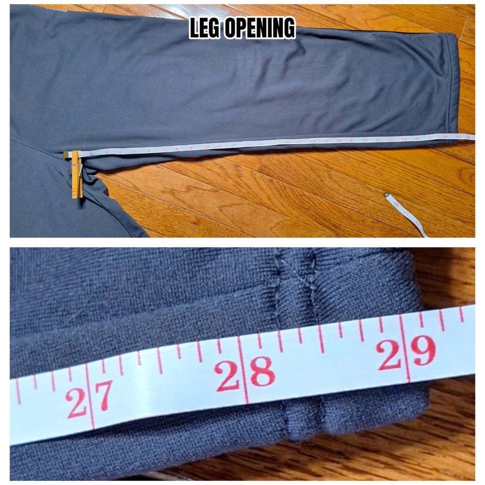 Reebok Gray Black Sweatpants Large Fleece Lined Athletic 90s Warm Ups Inseam 29" - Picture 10 of 10